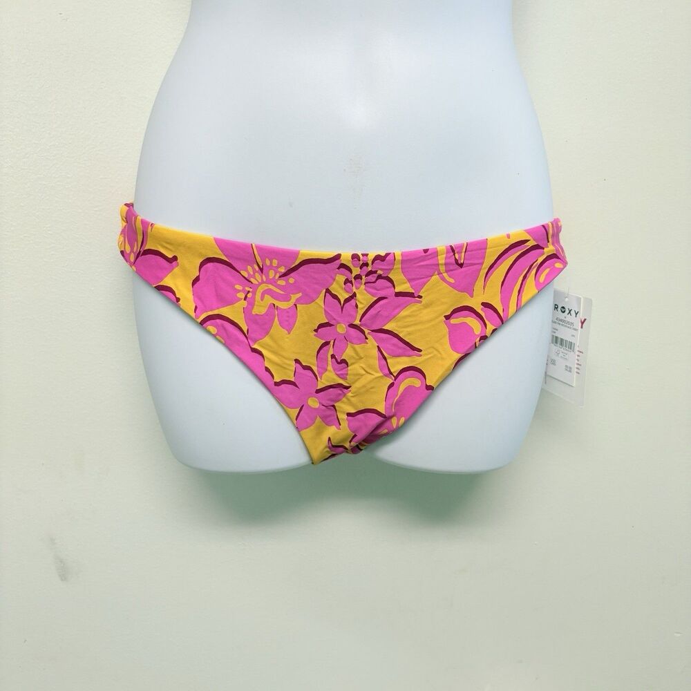 ROXY Island Time Hipster Bikini Bottoms Women’s US Size Medium Tropic Floral New